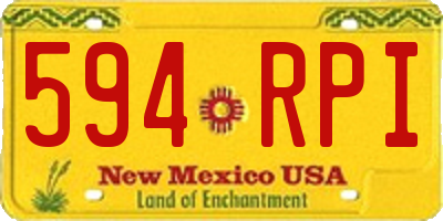 NM license plate 594RPI