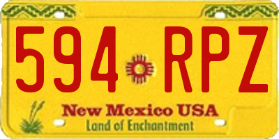 NM license plate 594RPZ