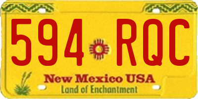 NM license plate 594RQC