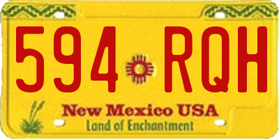 NM license plate 594RQH