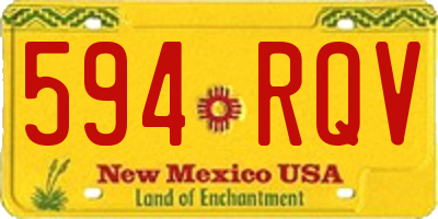 NM license plate 594RQV