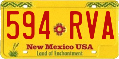 NM license plate 594RVA