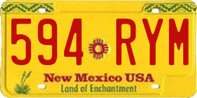 NM license plate 594RYM