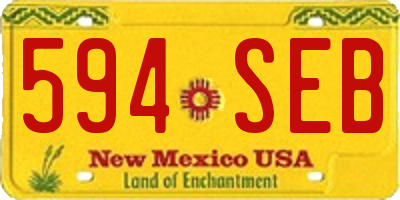NM license plate 594SEB