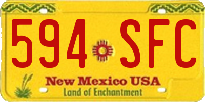 NM license plate 594SFC