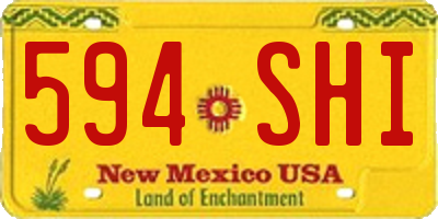 NM license plate 594SHI
