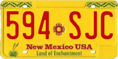 NM license plate 594SJC