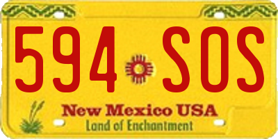NM license plate 594SOS