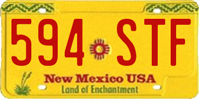 NM license plate 594STF