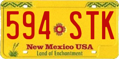 NM license plate 594STK