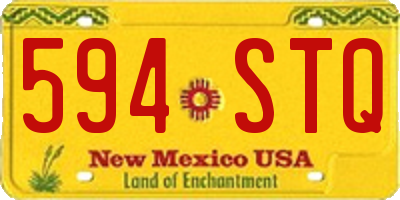 NM license plate 594STQ