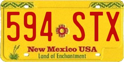 NM license plate 594STX