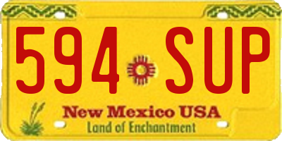 NM license plate 594SUP