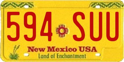 NM license plate 594SUU