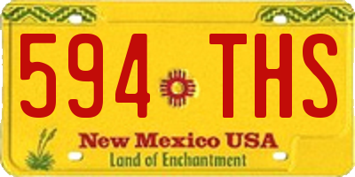 NM license plate 594THS