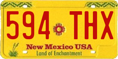 NM license plate 594THX