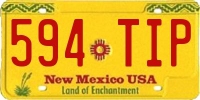 NM license plate 594TIP