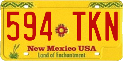 NM license plate 594TKN