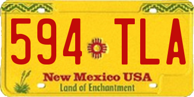 NM license plate 594TLA