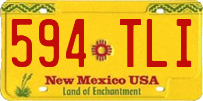 NM license plate 594TLI