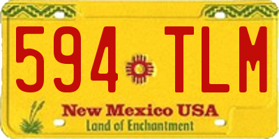 NM license plate 594TLM