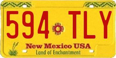 NM license plate 594TLY