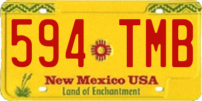 NM license plate 594TMB