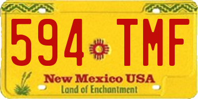 NM license plate 594TMF