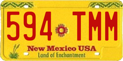 NM license plate 594TMM