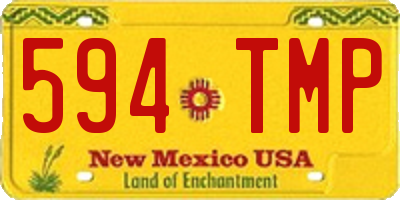 NM license plate 594TMP