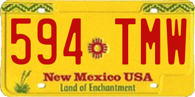 NM license plate 594TMW