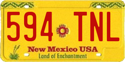 NM license plate 594TNL