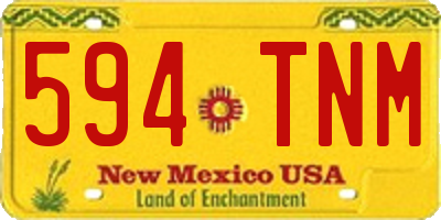 NM license plate 594TNM