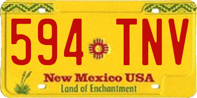 NM license plate 594TNV