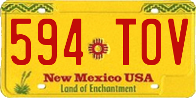 NM license plate 594TOV