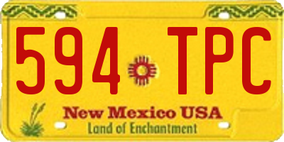 NM license plate 594TPC