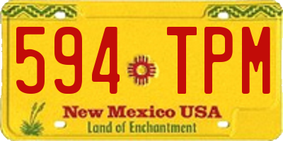 NM license plate 594TPM