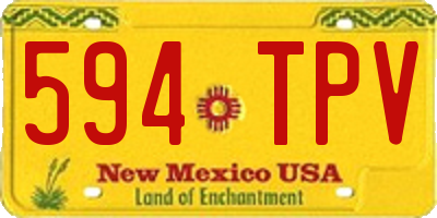 NM license plate 594TPV
