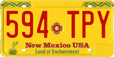 NM license plate 594TPY