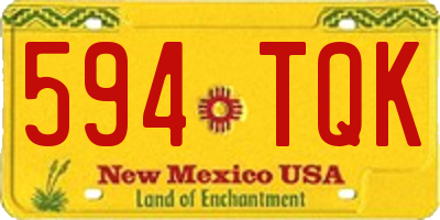 NM license plate 594TQK