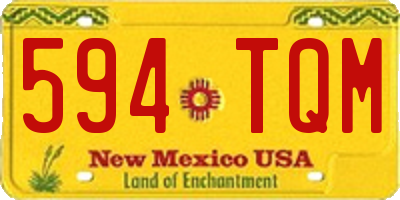 NM license plate 594TQM