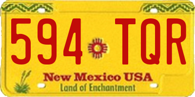NM license plate 594TQR