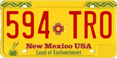NM license plate 594TRO