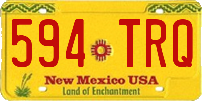 NM license plate 594TRQ