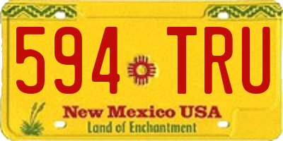 NM license plate 594TRU