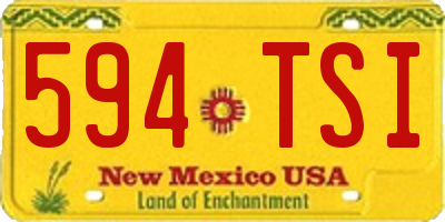 NM license plate 594TSI