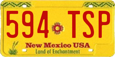 NM license plate 594TSP