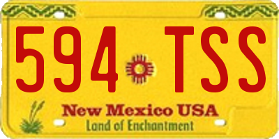 NM license plate 594TSS