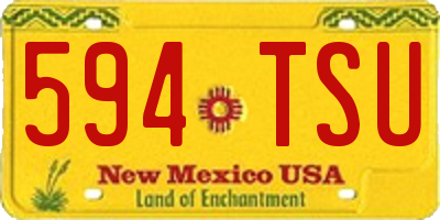 NM license plate 594TSU