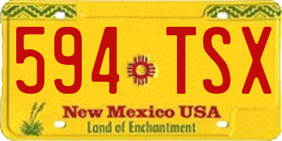 NM license plate 594TSX